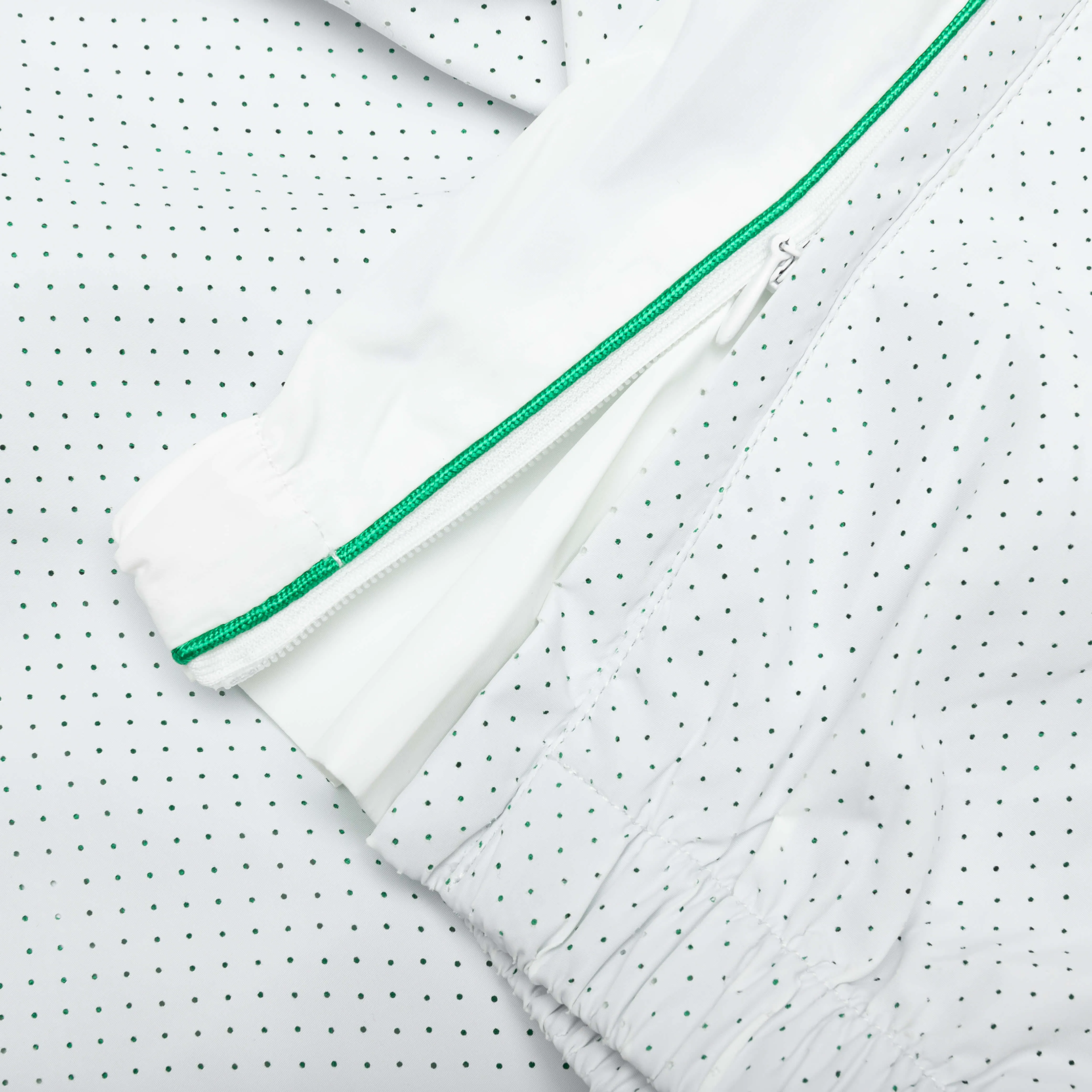 Perforated Layered Track Pant - White/Green