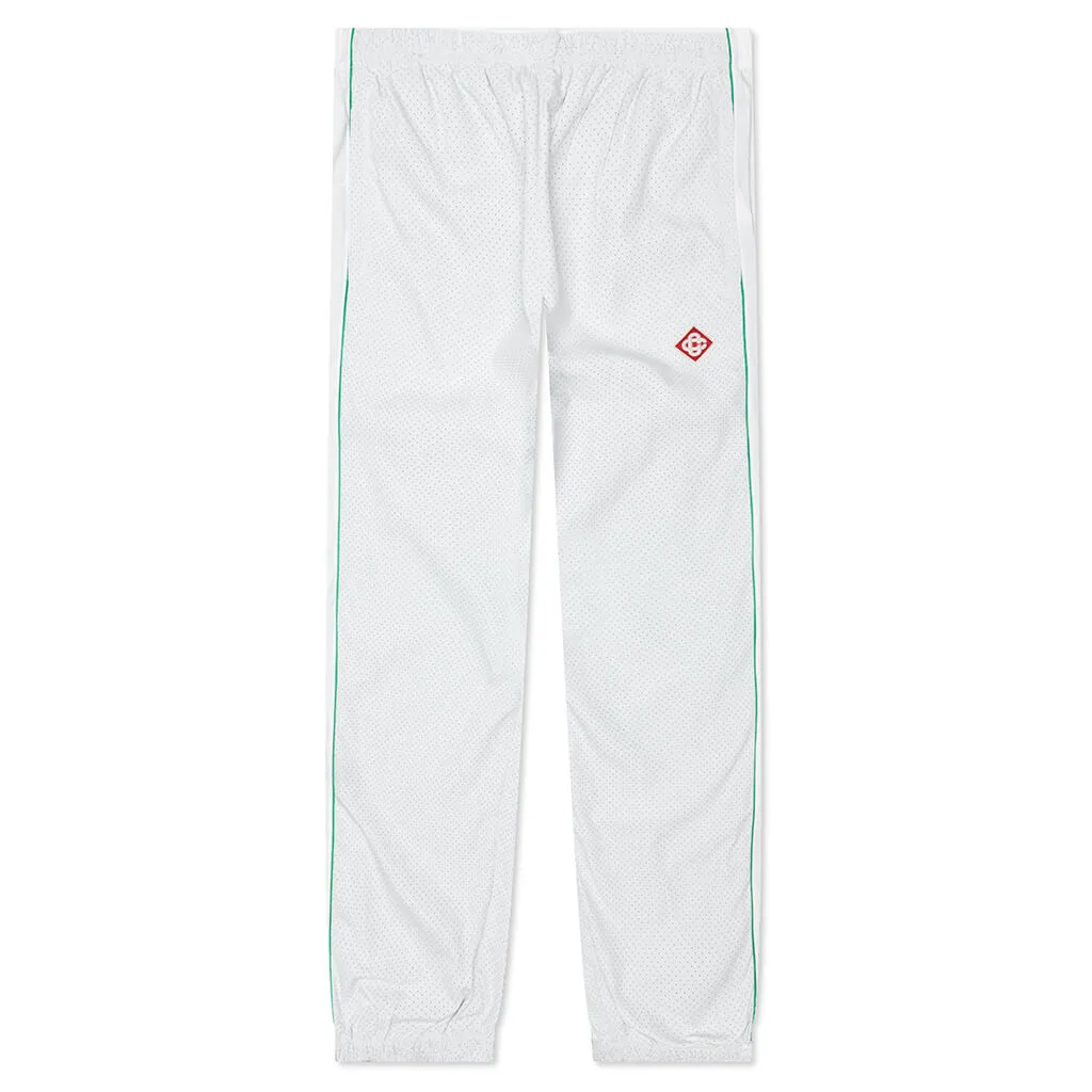 Perforated Layered Track Pant - White/Green