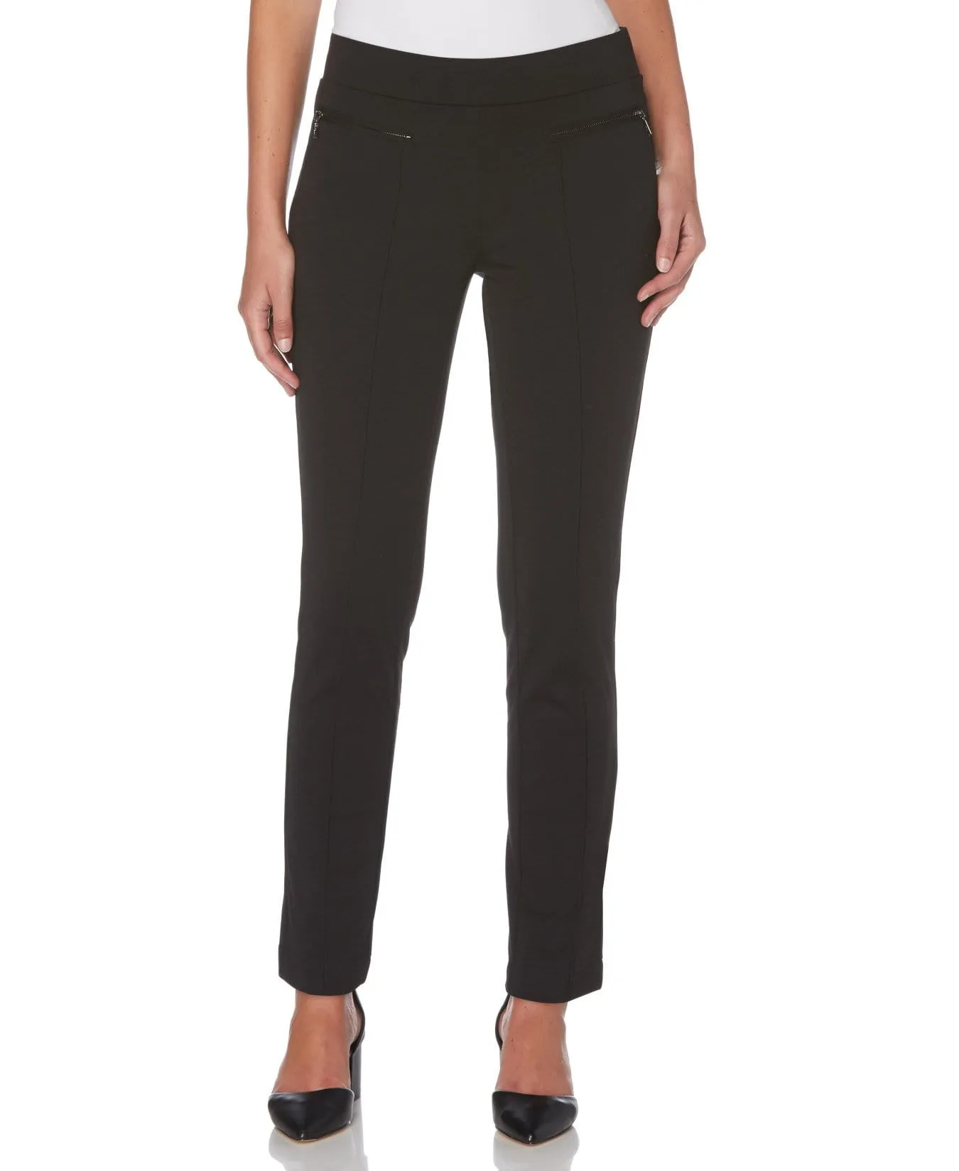 Petite Ponte Knit Slim Leg Pant - Comfort Fit