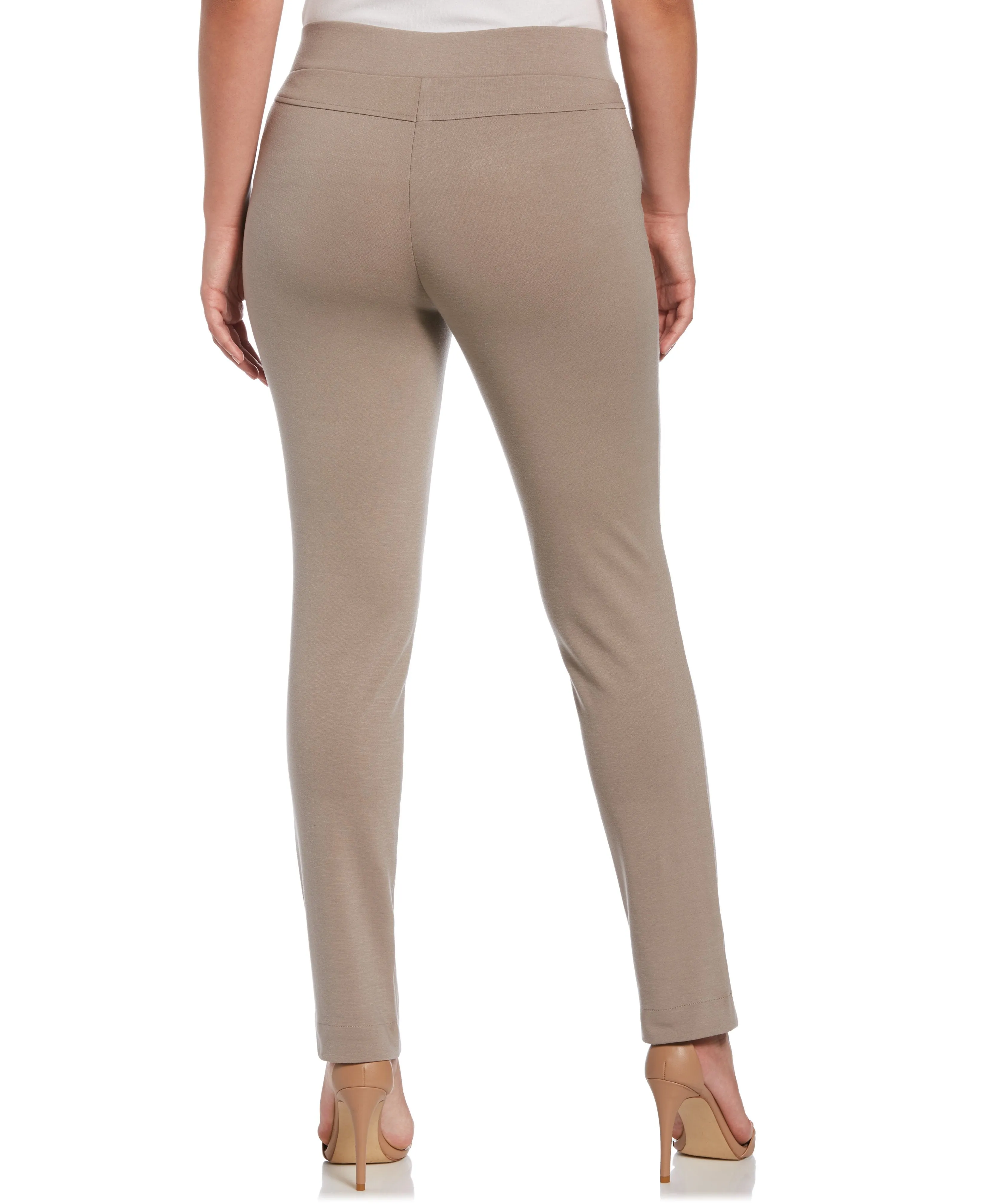 Petite Ponte Knit Slim Leg Pant - Comfort Fit