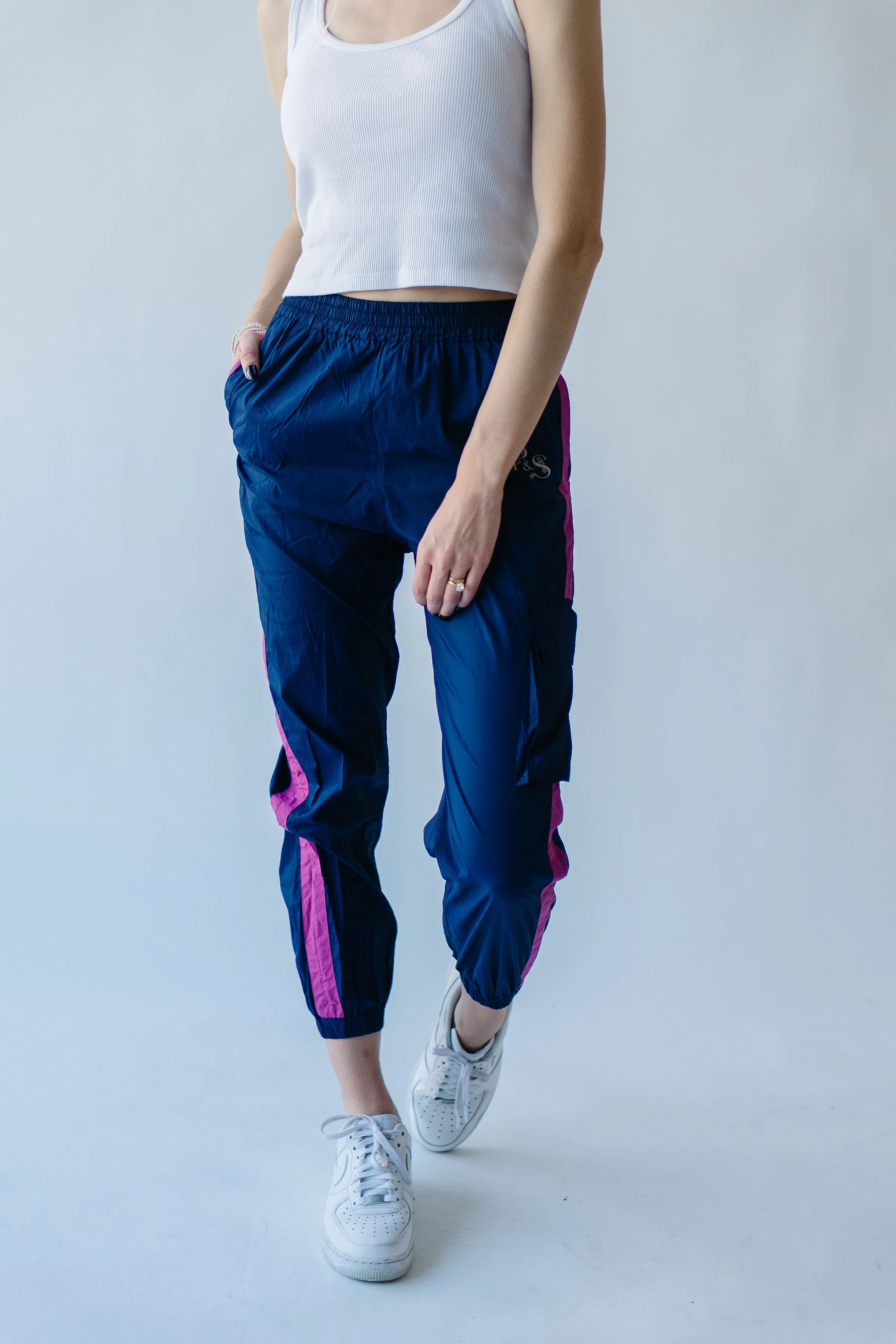 Piper & Scoot: The Lipa Windbreaker Pants in Navy