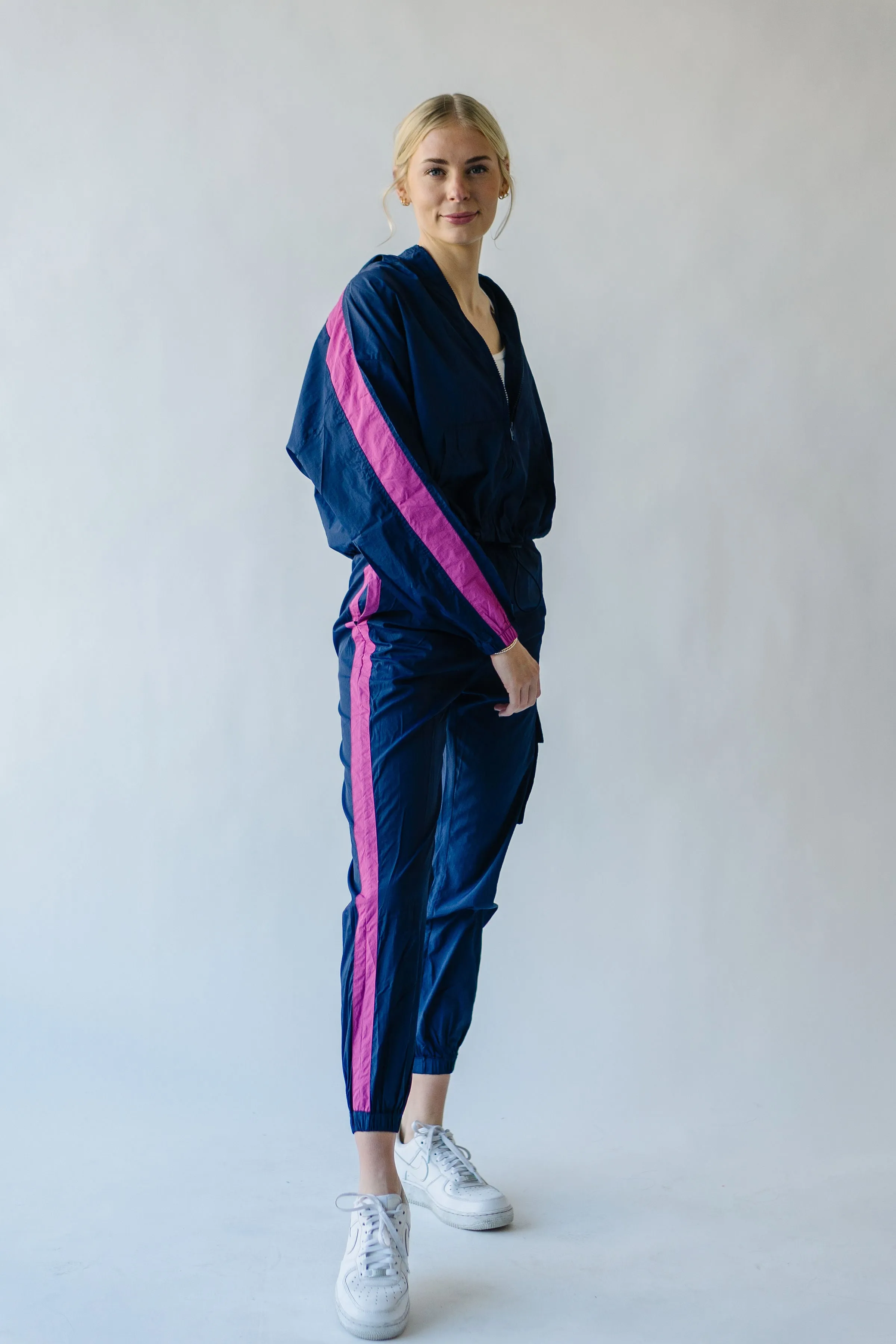 Piper & Scoot: The Lipa Windbreaker Pants in Navy