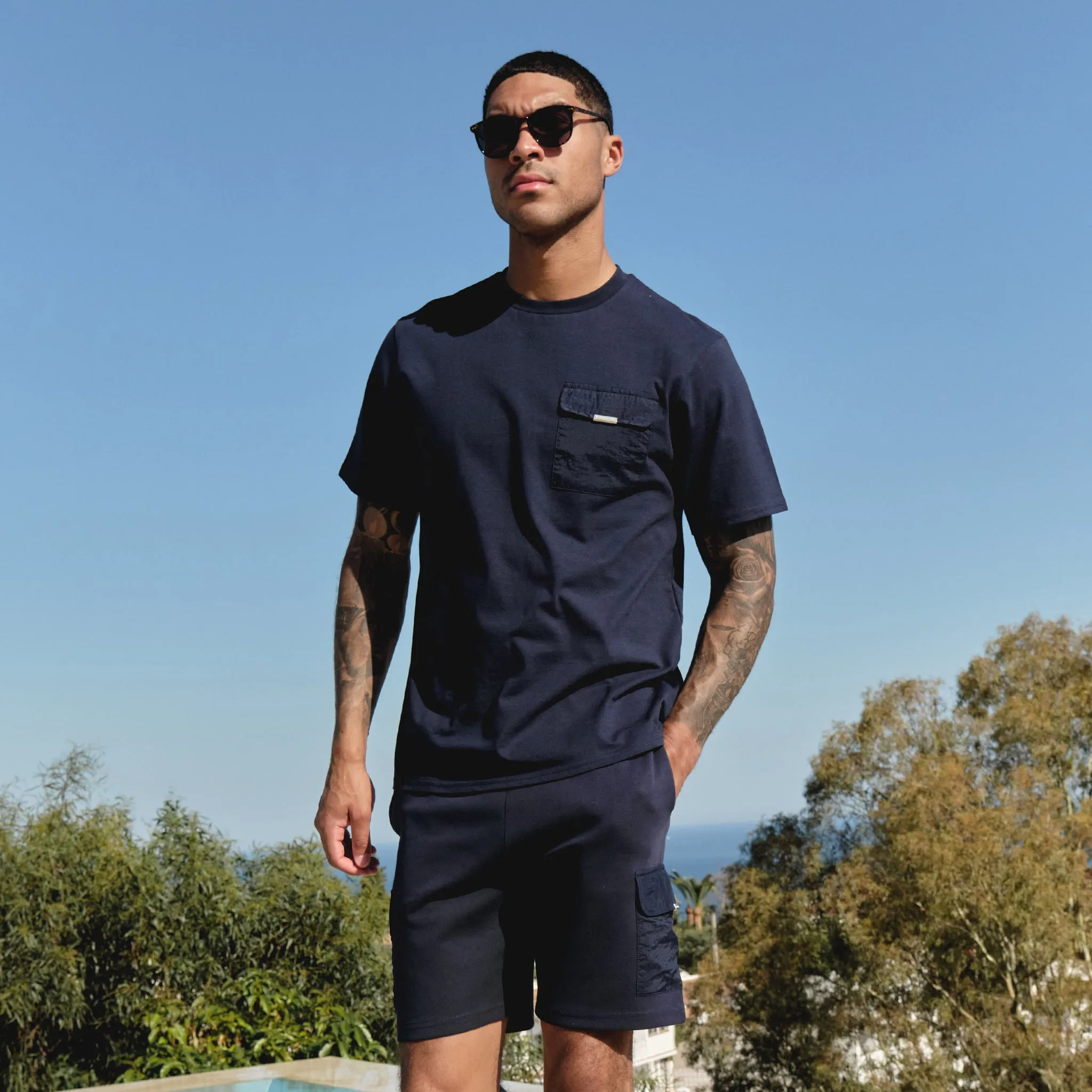 Premium Pocket Twinset | Navy