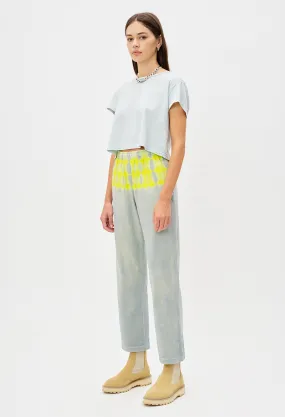 Reconstructed Tie Dye Cropped Pants / Jade X Lemon