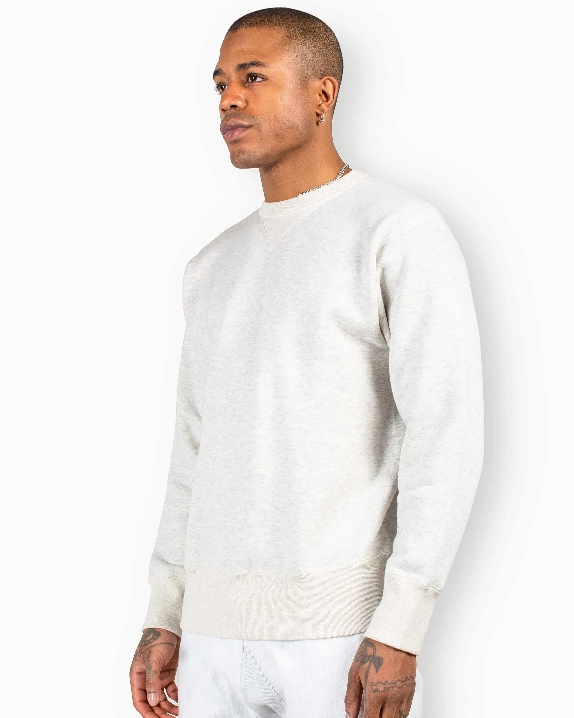 The Real McCoy's MC22101 USN Crewneck Sweatshirt Snow Grey