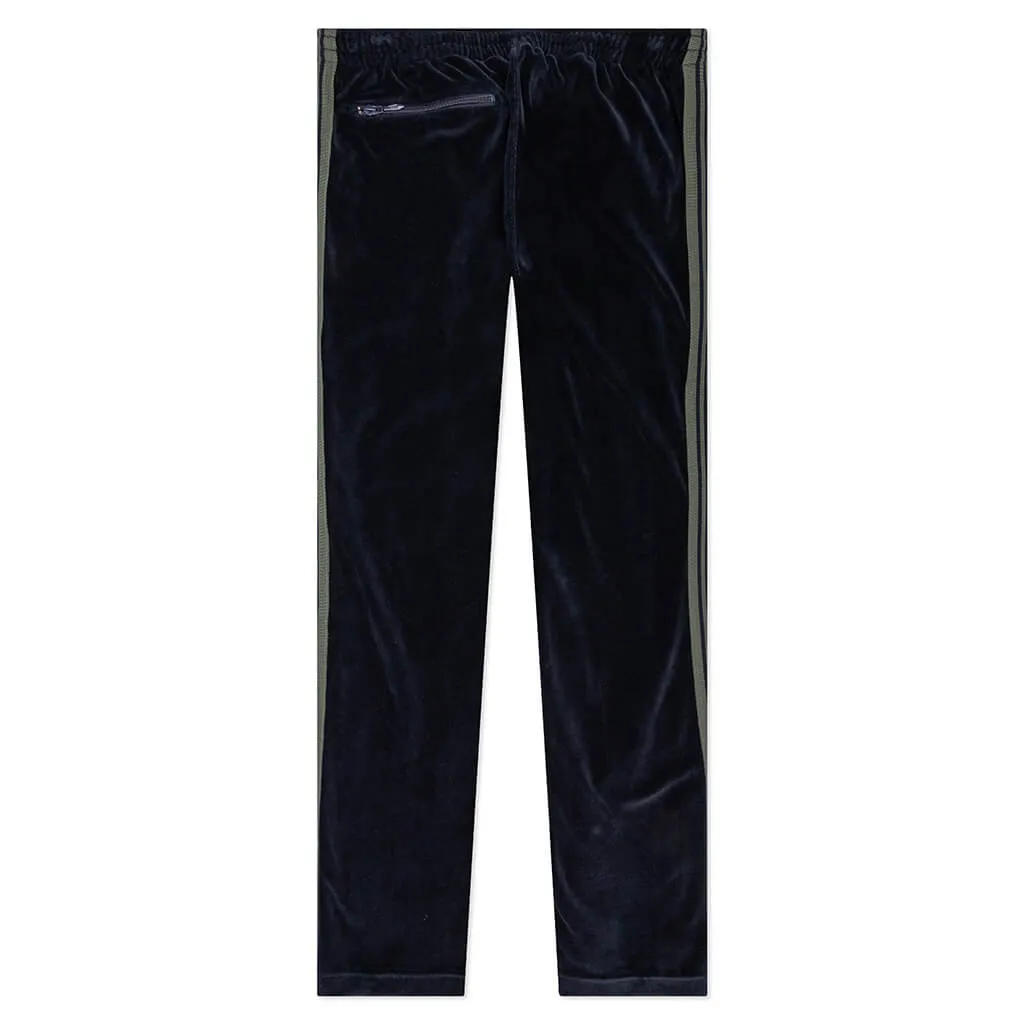 Velour Narrow Track Pant - Blue